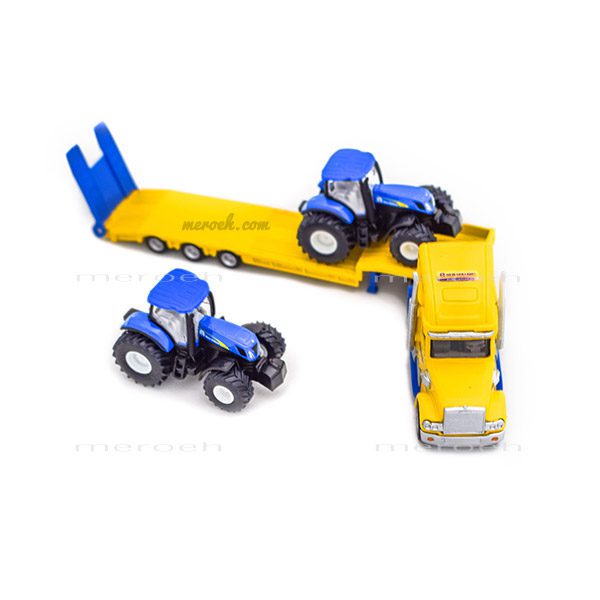 ماکت تریلی حامل تراکتور Siku مدل Chunky US Truck and NewHolland Tractors