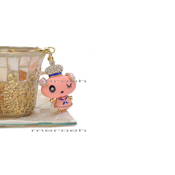 جاکلیدی Nadasa طرح گربه با کلاه نگینی