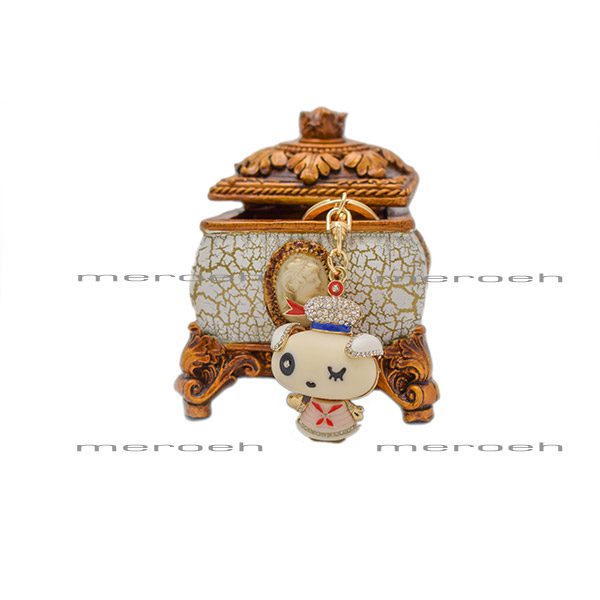 جاکلیدی Nadasa طرح گربه با کلاه نگینی