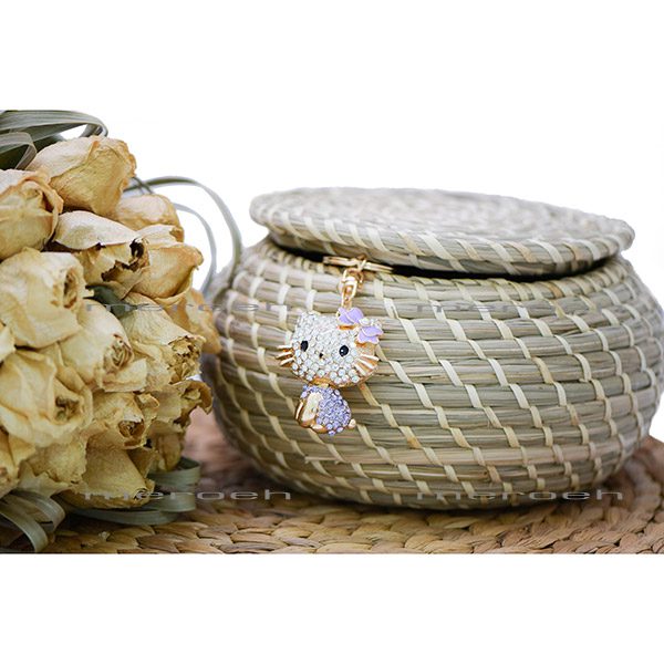 جاکلیدی Moda Joyas طرح گربه نگینی پاپیون دار