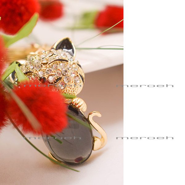 جاکلیدی Dalaful طرح گربه سیاه سنگ به بغل