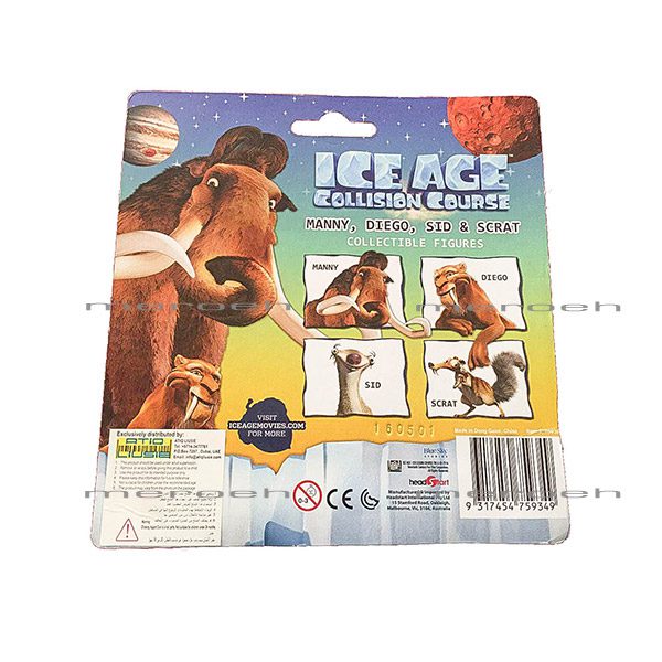 فیگورهای کارتون Ice Age مدل های Manny, Diego, Sid, Scrat