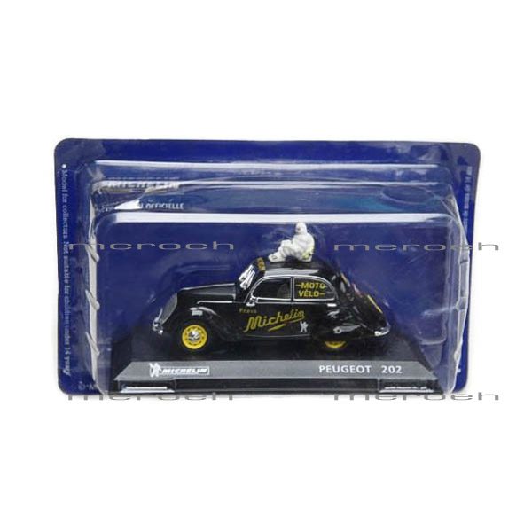 ماکت ماشین Altaya مدل Peugeot 202 به همراه فیگور Michelin