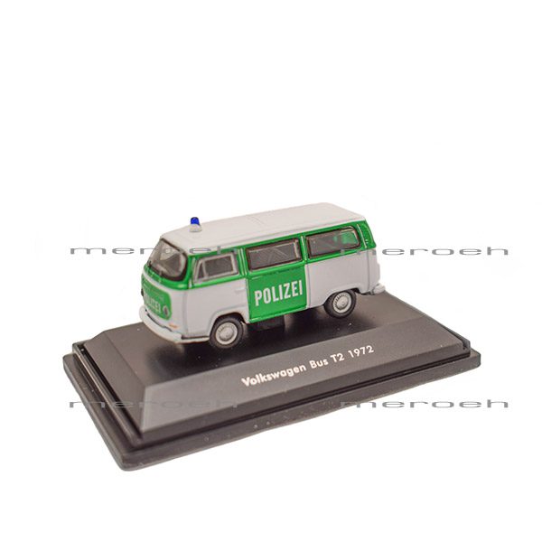 ماکت ماشین پلیس Welly مدل Volkswagen Bus T2 1972