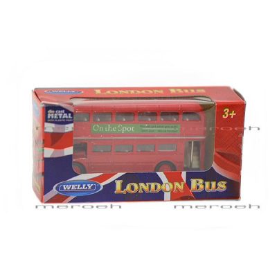 ماکت اتوبوس دوطبقه انگلیس Welly مدل London Bus سایز کوچک