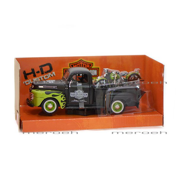 ماکت وانت Maisto مدل Ford F1 Pickup و موتورسیکلت Panhead