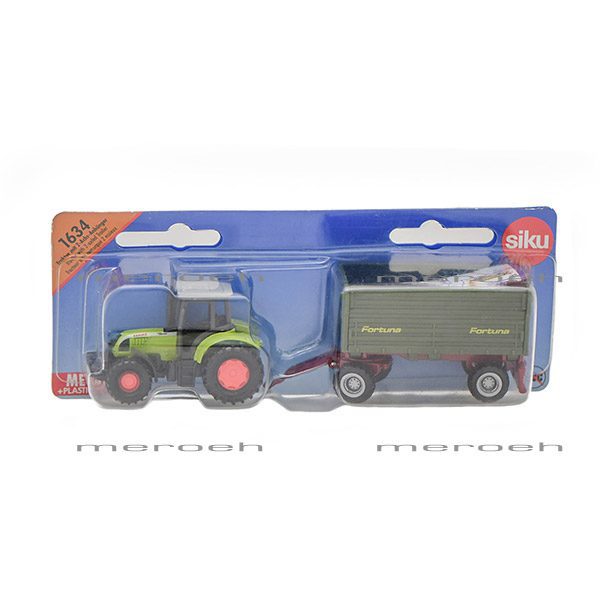 ماکت تراکتور و محفظه حمل علوفه Siku