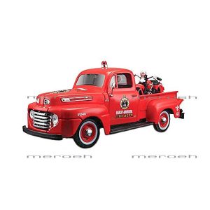 ماکت وانت Maisto مدل Ford F1 Pickup و موتورسیکلت Knucklehead