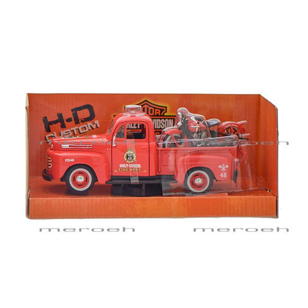 ماکت وانت Maisto مدل Ford F1 Pickup و موتورسیکلت Knucklehead