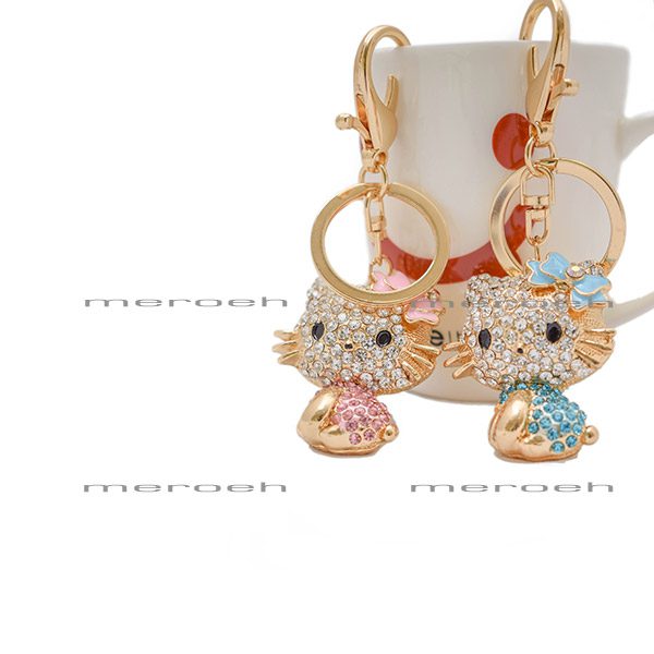 جاکلیدی Moda Joyas طرح گربه نگینی پاپیون دار