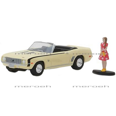 ماکت ماشین GreenLight مدل 1969 Chevrolet Camaro SS Convetible with Woman in Dress