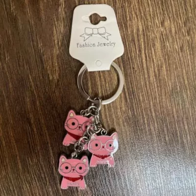 جاکلیدی فانتزی فلزی طرح گربه