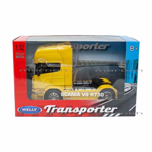 ماکت تریلی کشنده Welly مدل Scania V8 R730